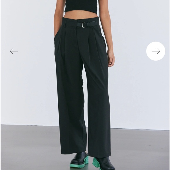 Source Unknown Official Half Belted High Waisted Trousers - Picture 1 of 4